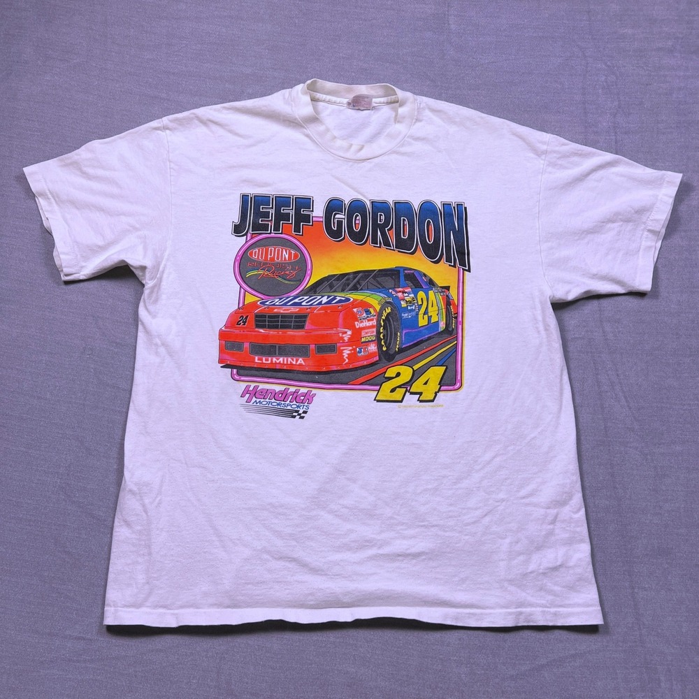 Vintage Jeff‎ Gordon 24 DuPont Lumina NASCAR Racing T Shirt XXL Mens 1999